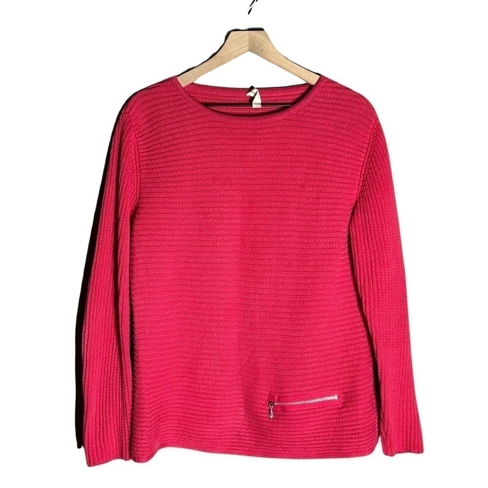 Skovhaus Red Organic Cotton Ribbed Sweater - Size L